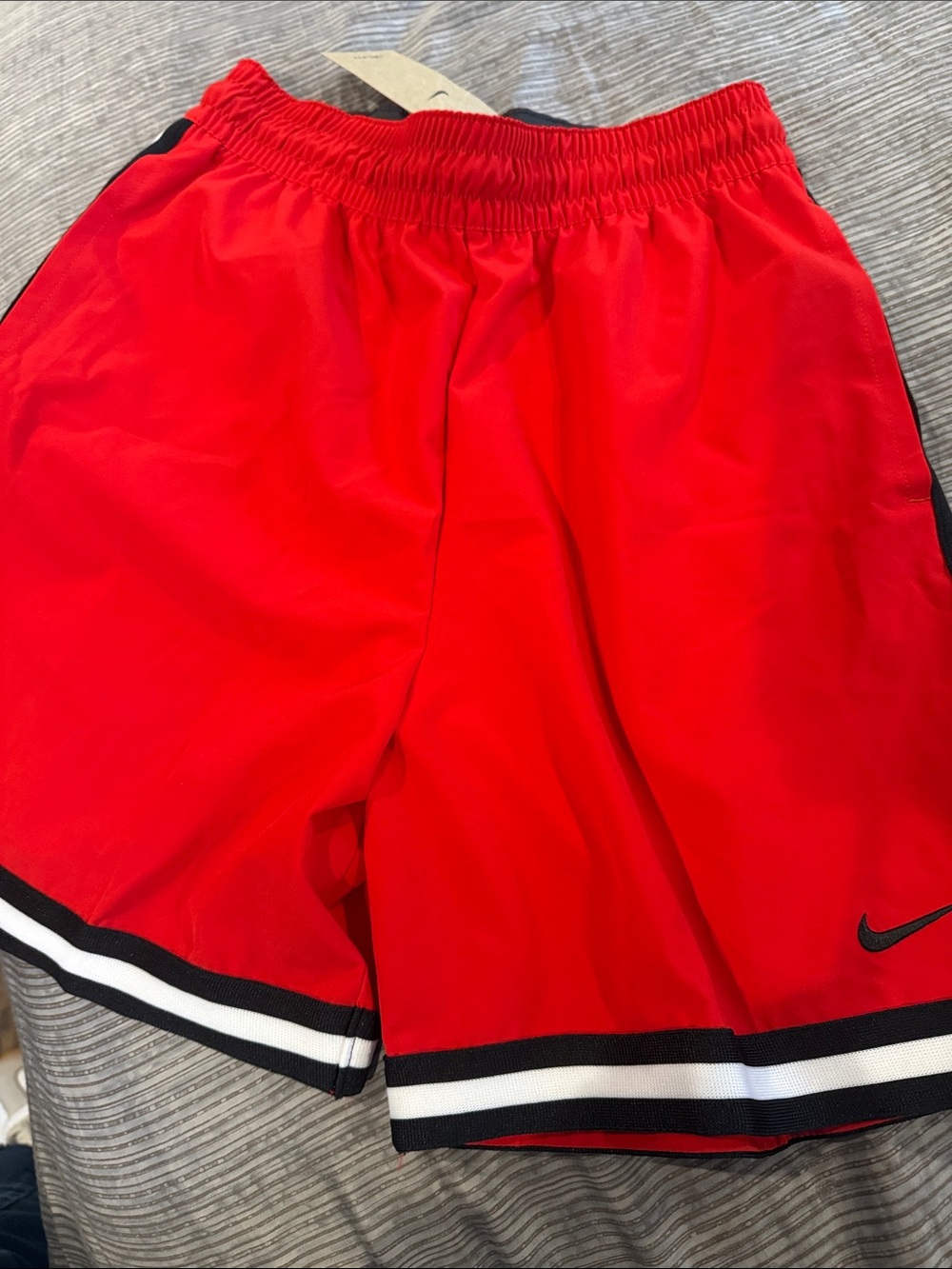 Men Nike DNA Red Shorts with Black & White Trim - Picture 5 of 6